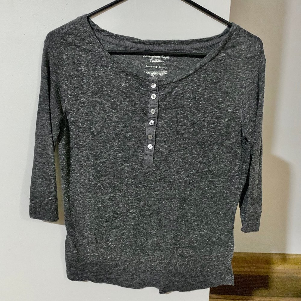 Henley button top